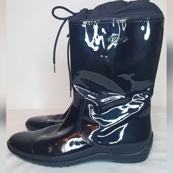 Tod's Shoes - Tod's -Size 10 1/2  -Black Patent Leather Boots